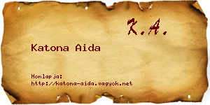 Katona Aida névjegykártya